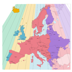 map of european countries ending biannual clock change